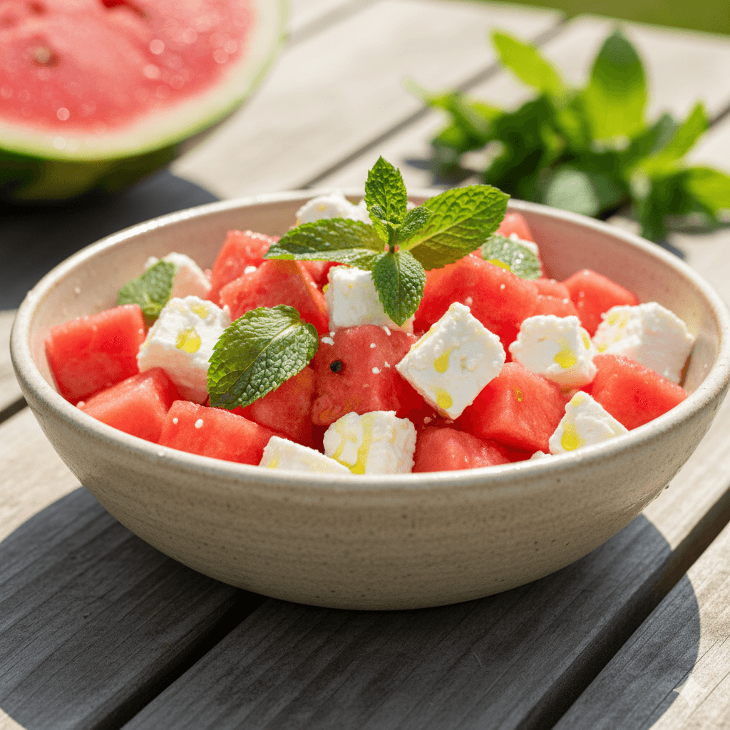 karpuzlu feta salatası