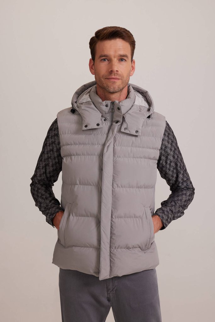 Erkek Gri Regular Fit Yelek